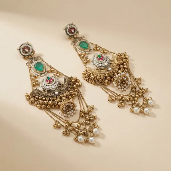 Multicolor_Alloy_With_Gold_Plating_Premium_Earrings_For_Women