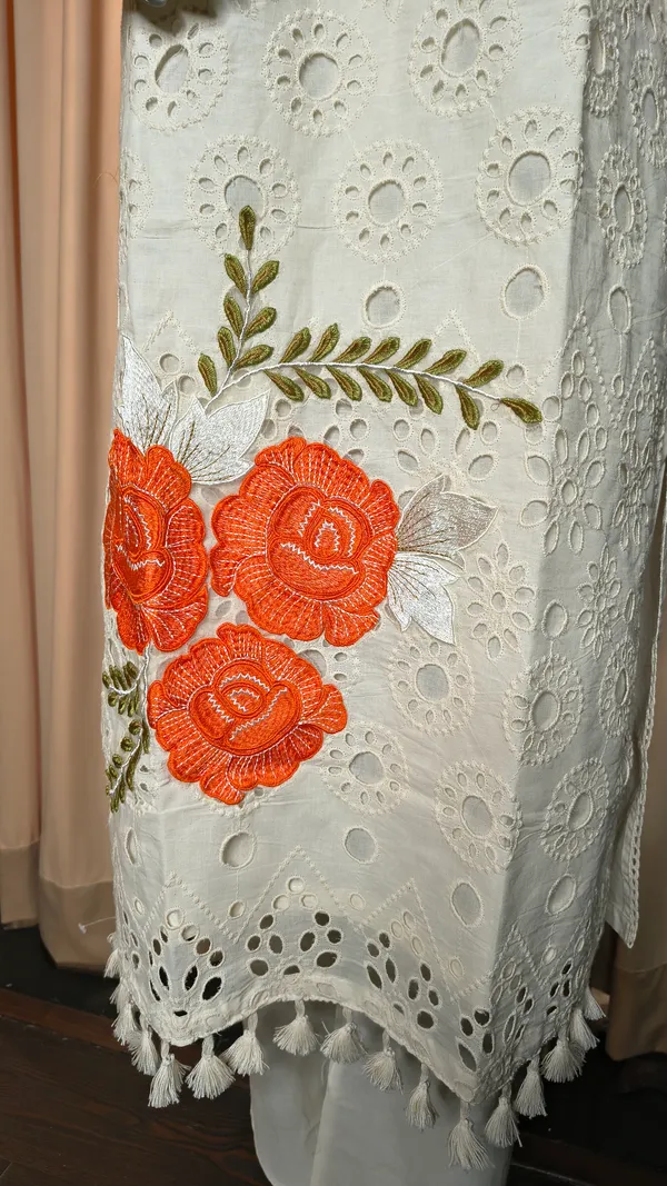 Off_White_And_Orange_Cotton_Suit_For_Women