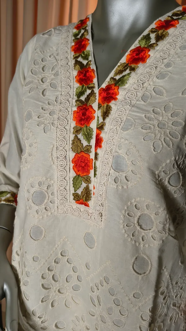 Off_White_And_Orange_Cotton_Suit_For_Women