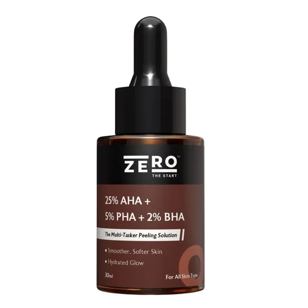 Zero_The_Start_25%_AHA_2%_BHA_5%_PHA_Peeling_Solution|_Exfoliating_Face_Serum_For_Clear_&_Glowing_Skin_|10_Minute_Facial_|For_Women_&_Men_|_Removes_Dead_Skin,_Unclogs_Pores_&_Fades_Dark_Spots_|30_Ml_|_For_All_Skin_Type