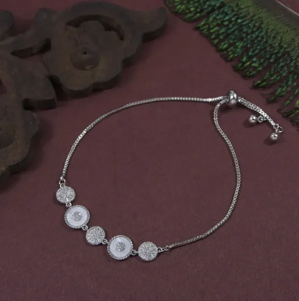 Silver_Plated_Alloy_Opal_Cz_Bracelet_For_Women