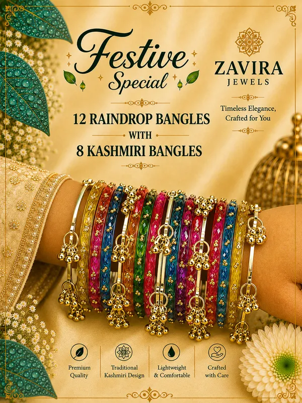 Golden_Set_of_8_Kashmiri_Ghungroo_+_12_Glass_Bangles_-_Dark_Multi_Color