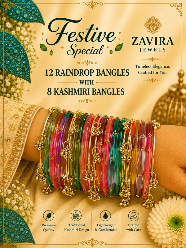 Golden_Set_of_8_Kashmiri_Ghungroo_+_12_Glass_Bangles_-_Light_Multi_Color