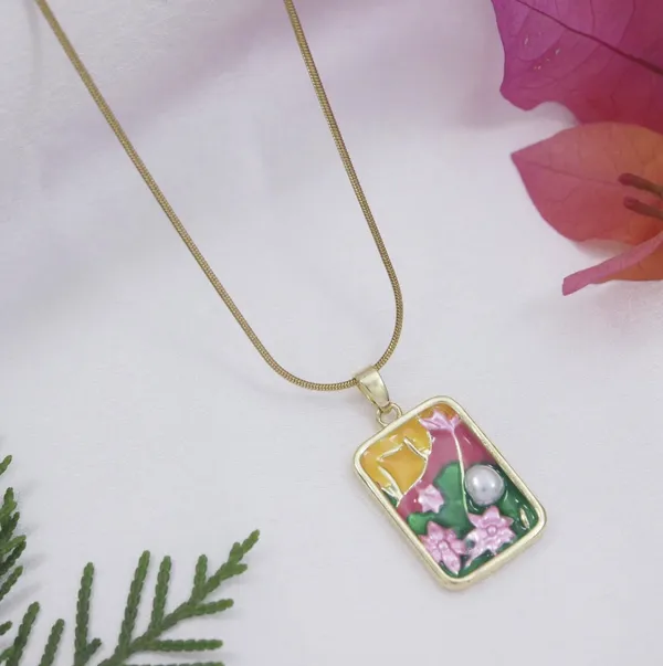Green_Stainless_Steel_Necklace_For_Women