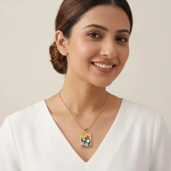 Green_Stainless_Steel_Necklace_For_Women