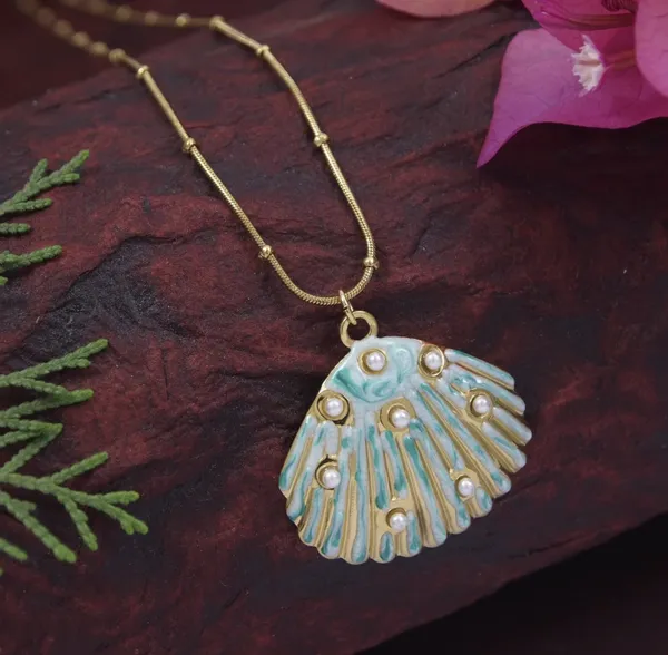 Green_Stainless_Steel_Necklace_For_Women