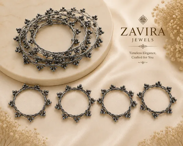 Oxidized_Silver_Kashmiri_Bangles_Set_of_4_with_Ghungroo_Studded_for_Women_&_Girls