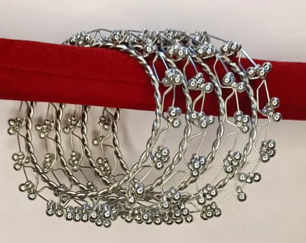 Oxidized_Silver_Kashmiri_Bangles_Set_of_4_with_Ghungroo_Studded_for_Women_&_Girls