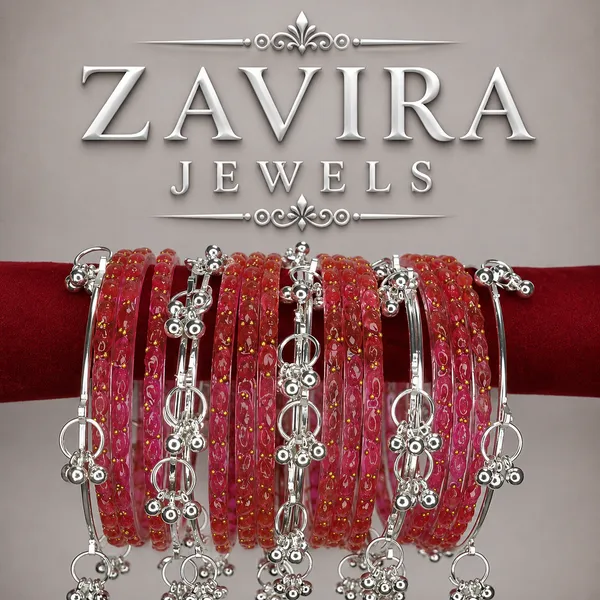 Silver_Set_of_8_Kashmiri_Ghungroo_+_12_Glass_Bangles_-_Gazzri_Color