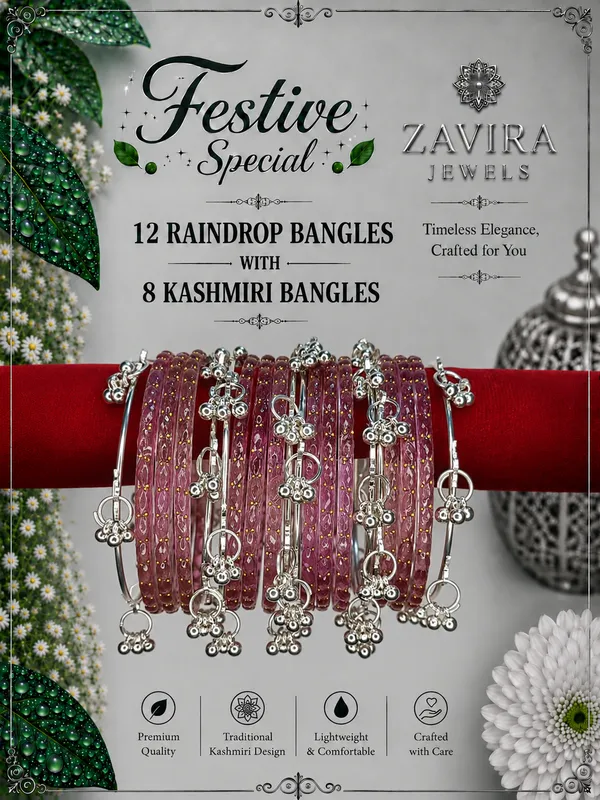 Silver_Set_of_8_Kashmiri_Ghungroo_+_12_Glass_Bangles_-_Payazi_Color