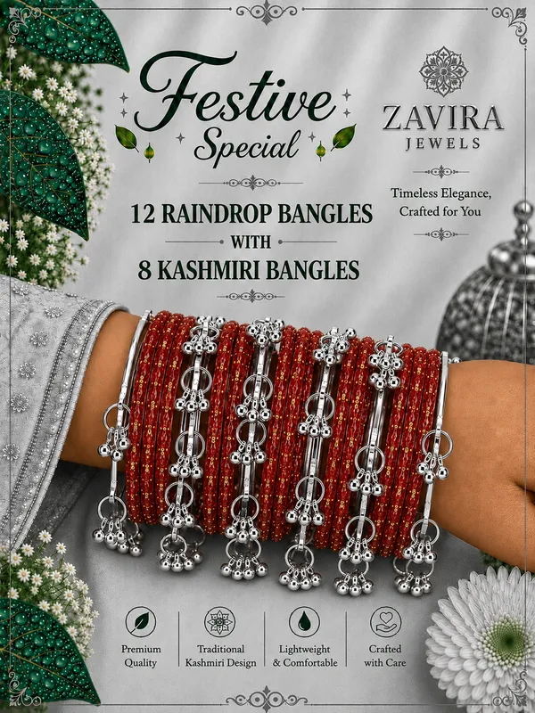 Silver_Set_of_8_Kashmiri_Ghungroo_+_12_Glass_Bangles_-_Red_Color