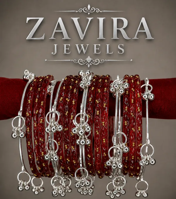 Silver_Set_of_8_Kashmiri_Ghungroo_+_12_Glass_Bangles_-_Red_Color