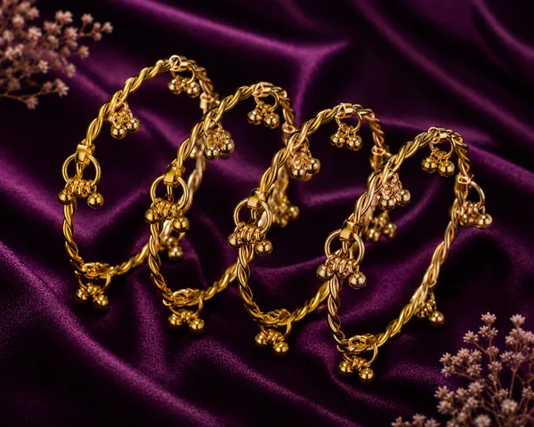 Golden_Set_Of_4_Spiral_Ghungroo_Studded_Kashmiri_Bangles