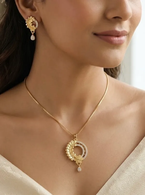 M_MICRO_GOLD_PLATTED_Pendant_Necklace_Set_FOR_DAILY_WEAR