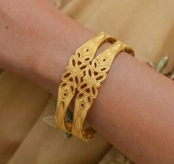 Golden_Traditional_Cutwork_Bangles_For_Women_Set_Of_2_For_Women