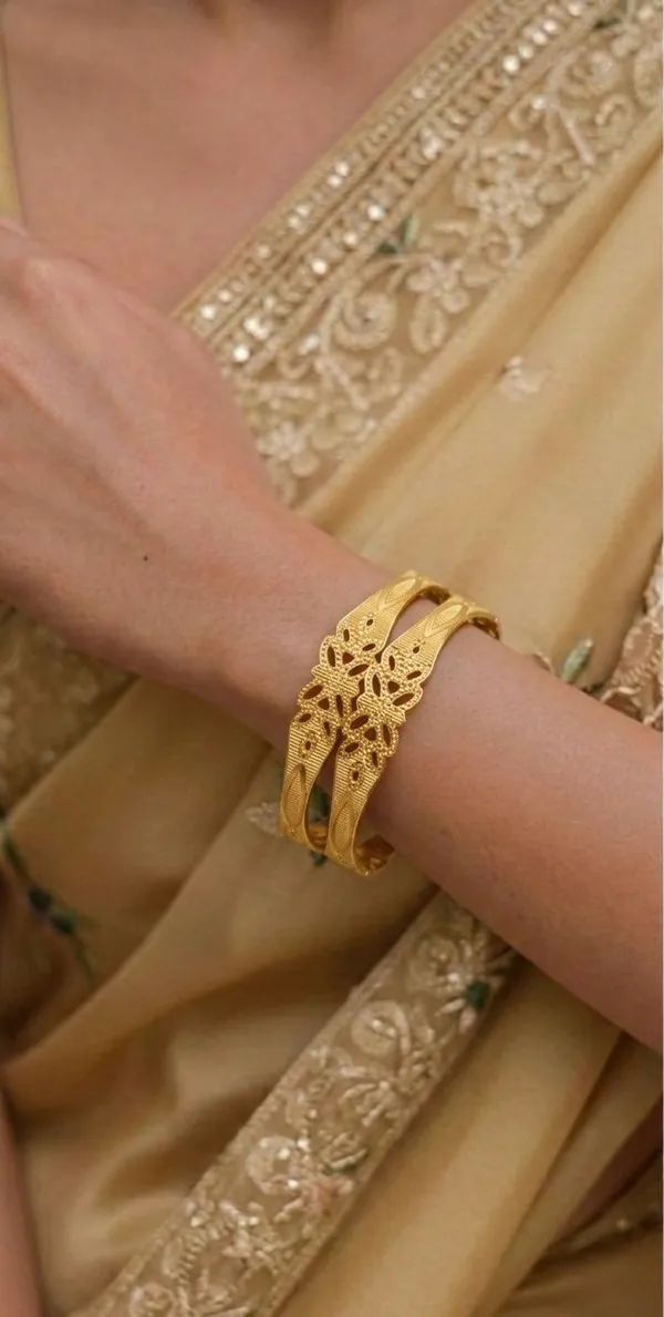 Golden_Traditional_Cutwork_Bangles_For_Women_Set_Of_2_For_Women