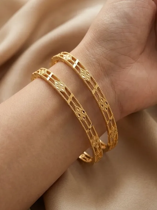Golden_Traditional_Ethnic_Bangles_Set_Of_2_For_Women