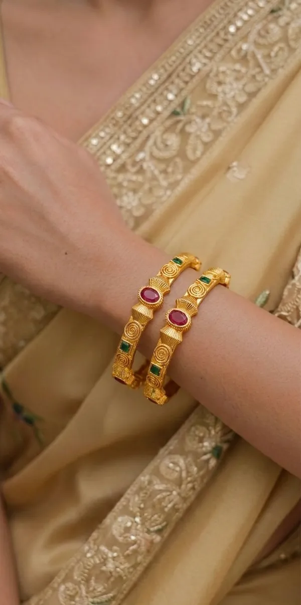 Traditional_Gold-Plated_Bangles_with_Ruby_and_Emerald_Stones_(Set_of_2)