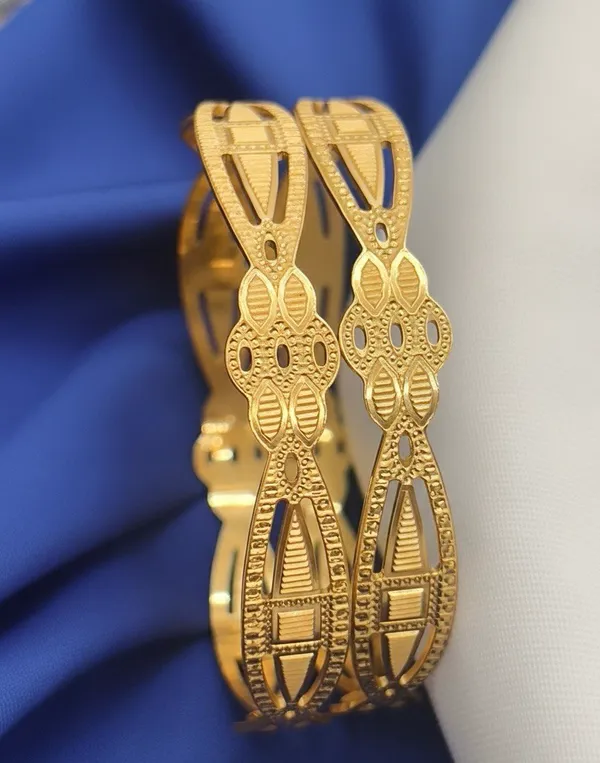 Golden_Traditional_Designer_Bangles_For_Women_Set_Of_2_For_Women