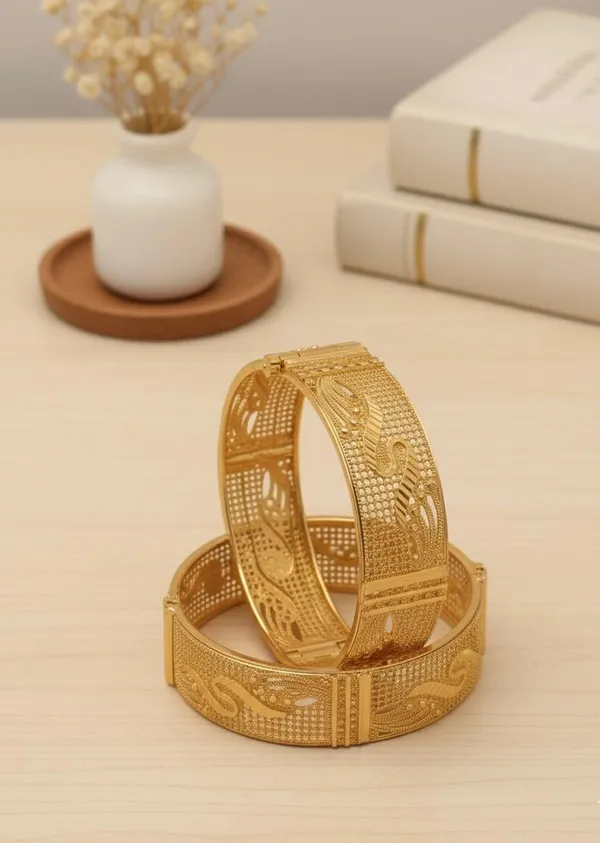 Golden_Designer_Bangles_Set_Of_2_Elegant_Ethnic_Kada_For_Women