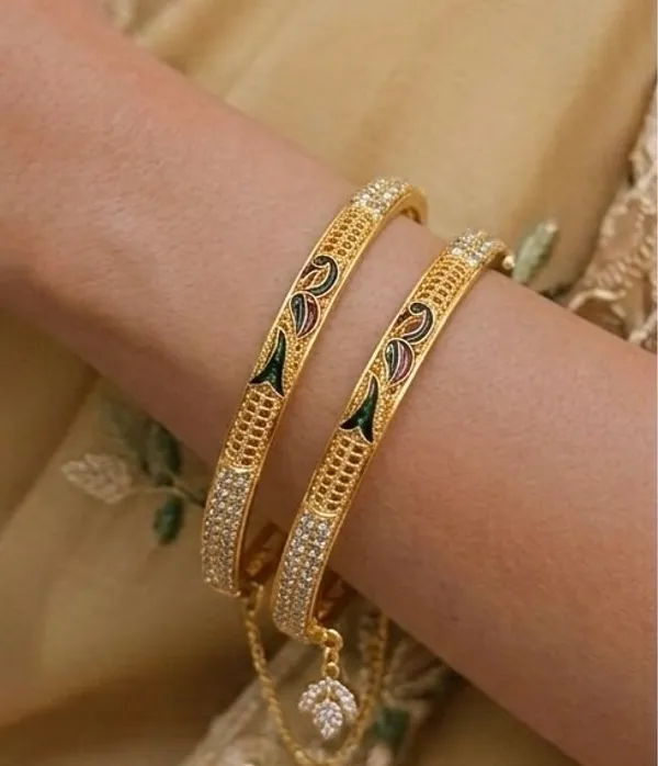 Gold-Toned_Peacock_Design_Bangles_-_Set_of_2