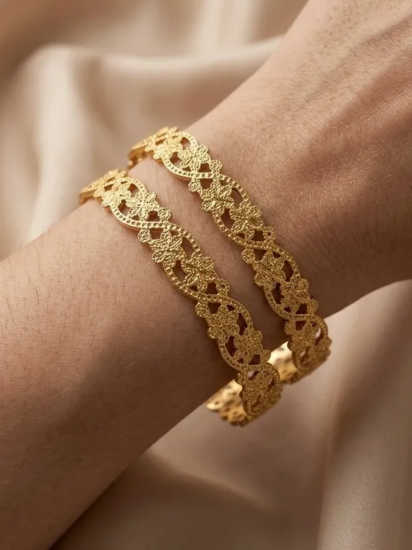 Golden_Traditional_Ethnic_Bangles_Set_Of_2_For_Women