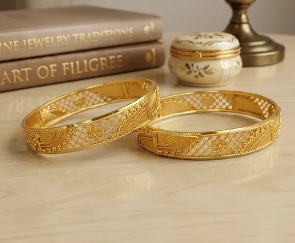 Golden_Traditional_Ethnic_Bangles_Set_Of_2_For_Women