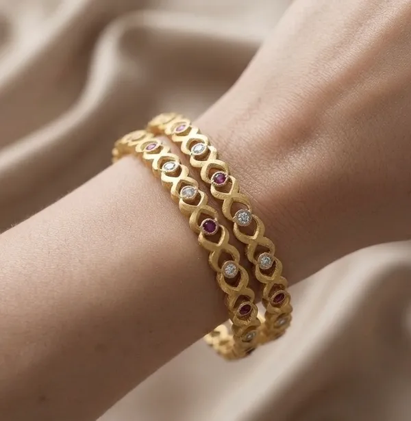 Golden_Traditional_Ethnic_Bangles_Set_Of_2_For_Women