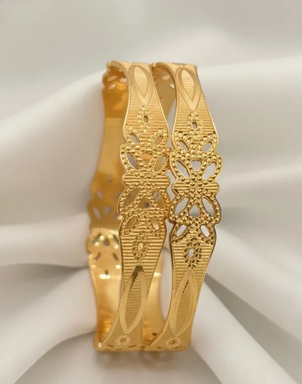 Golden_Traditional_Cutwork_Bangles_For_Women_Set_Of_2_For_Women