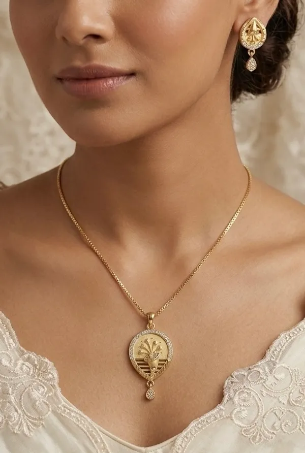 MICRO_GOLD_PLATTED_Pendant_Set_with_Earrings__FOR_DAILY_WEAR