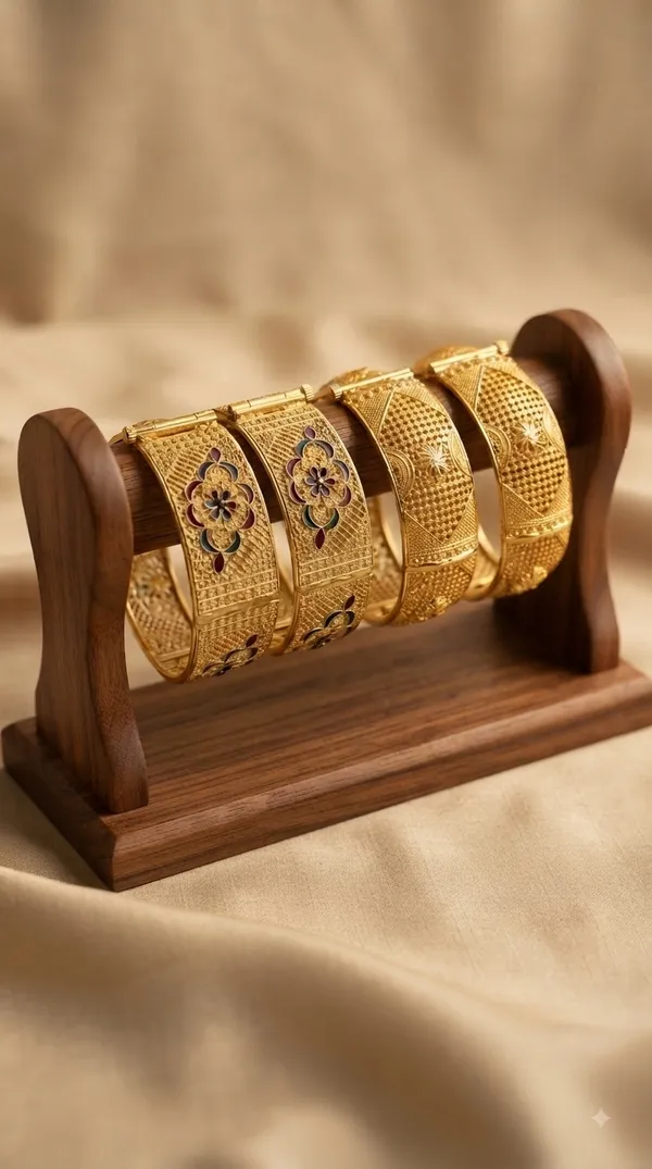 Golden_Traditional_Ethnic_Bangles_Set_Of_2_For_Women