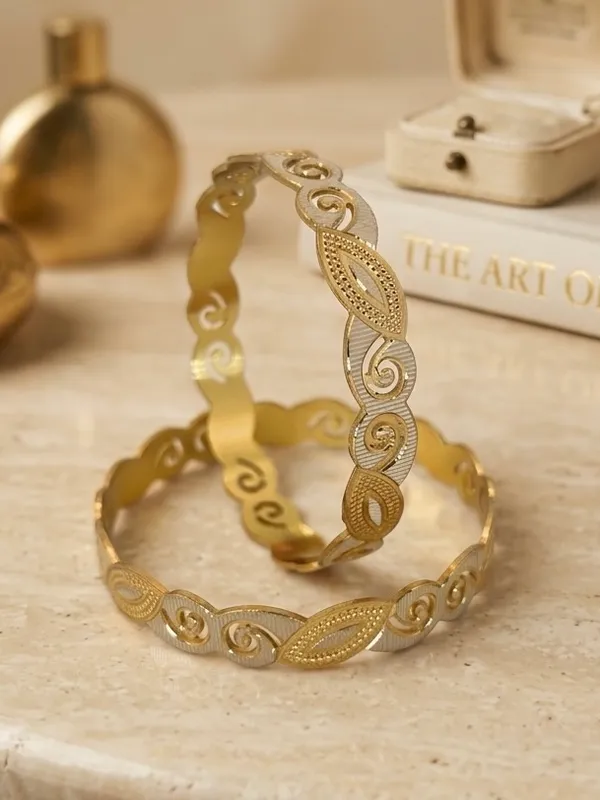 Golden_Traditional_Ethnic_Bangles_Set_Of_2_For_Women