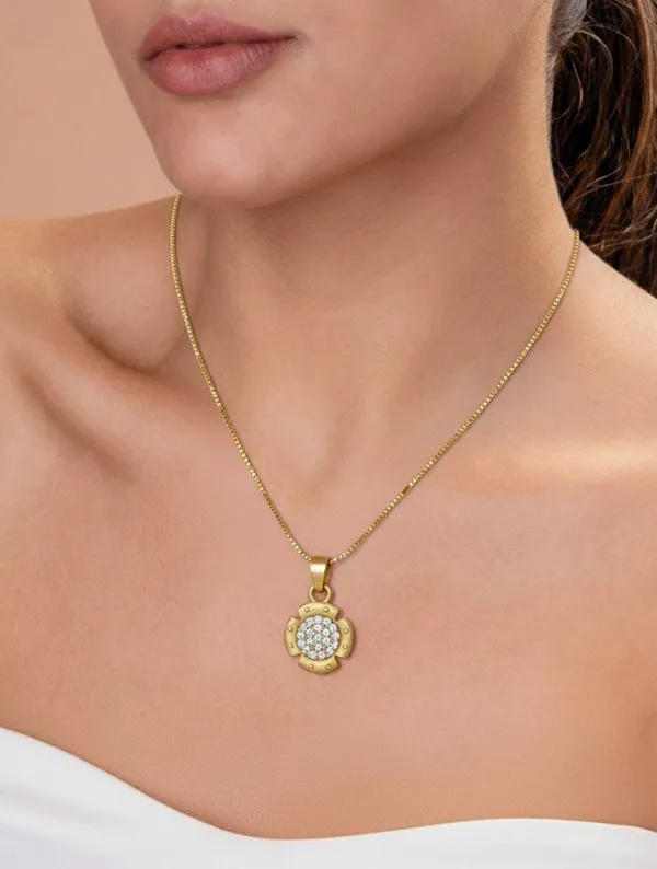 Golden_Floral_Pendant_Necklace_With_Crystal_Center_For_Women