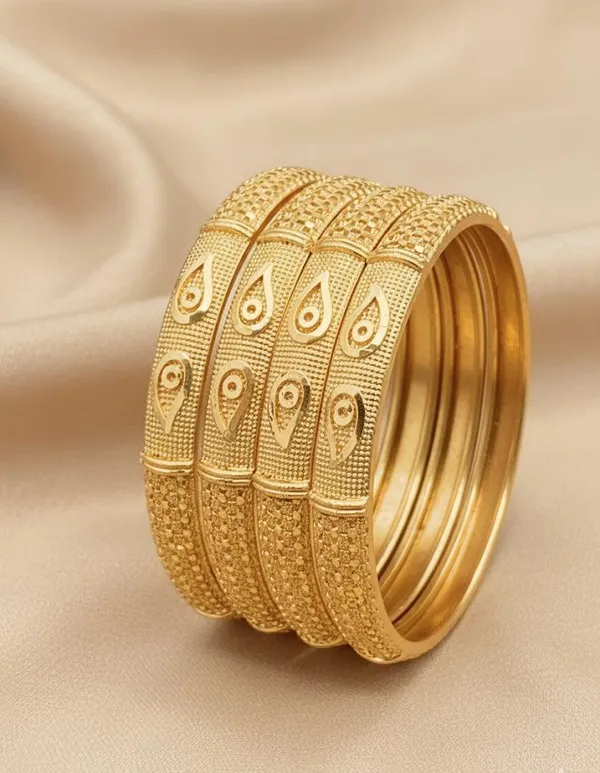 Golden_Traditional_Ethnic_Bangles_Set_Of_2_For_Women