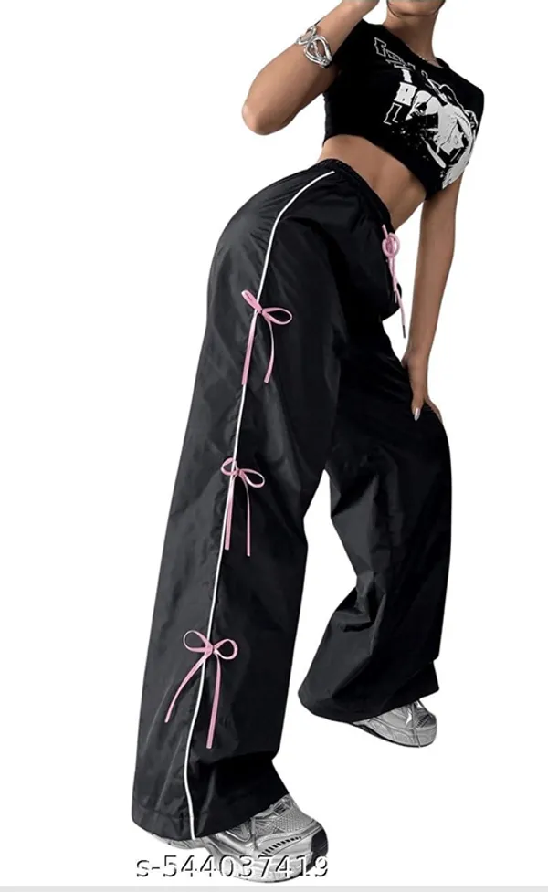 Black_Wide_Leg_Pants_With_Pink_Bow_Tie_Side_Detail_For_Girls