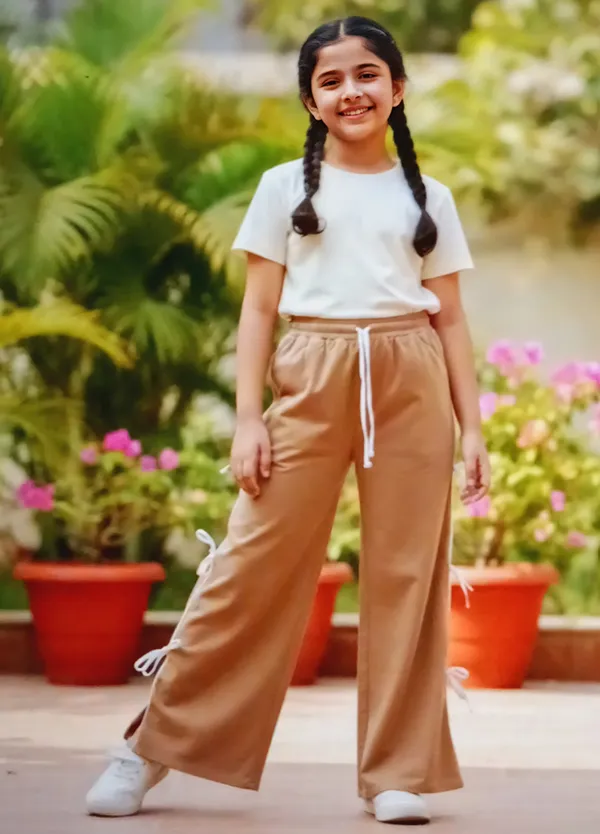 Beige_Cotton_Relaxed_Fit_Drawstring_Track_Pants_For_Girls
