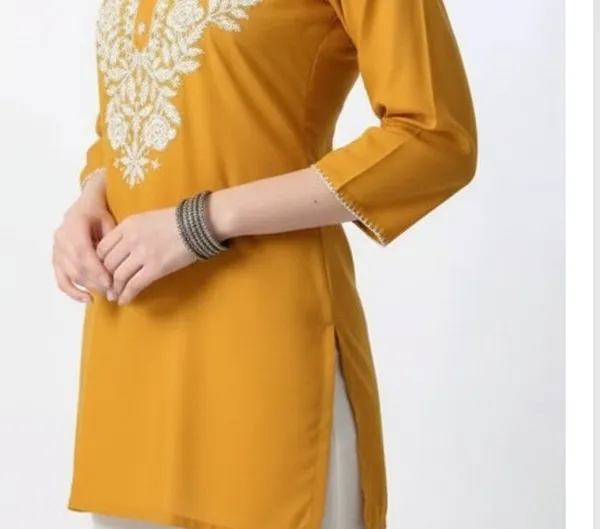Mustard_Yellow_Embroidered_Kurta_For_Women