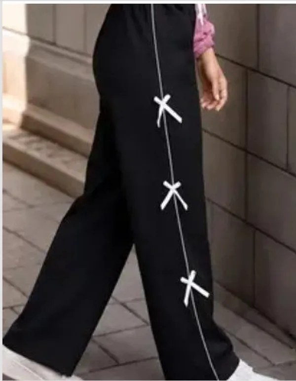 Black_Wide_Leg_Bow_Detail_Track_Pants_For_Girls