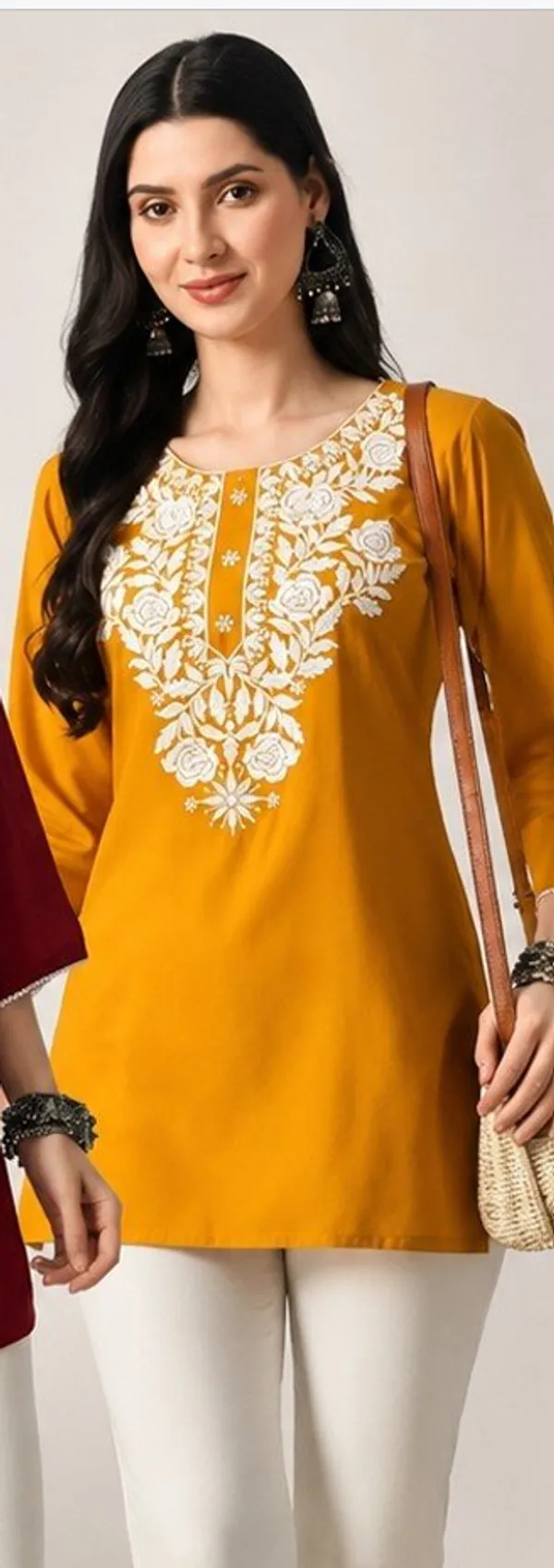 Mustard_Yellow_Embroidered_Kurta_For_Women