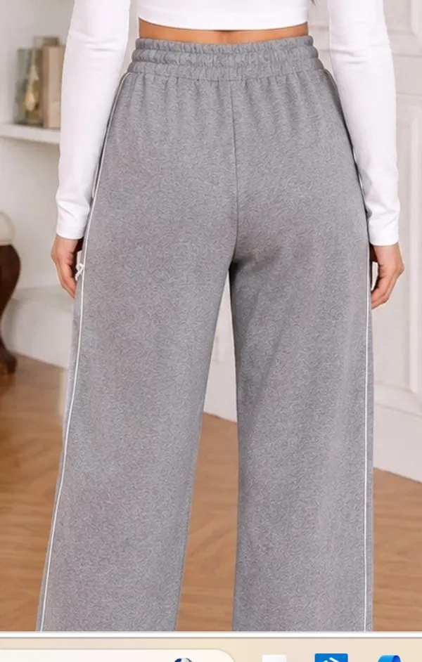Grey_Cotton_Blend_Wide_Leg_Drawstring_Lounge_Pants_For_Girls