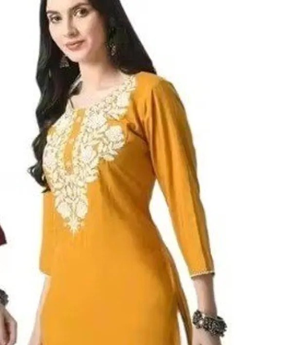 Mustard_Yellow_Embroidered_Kurta_For_Women