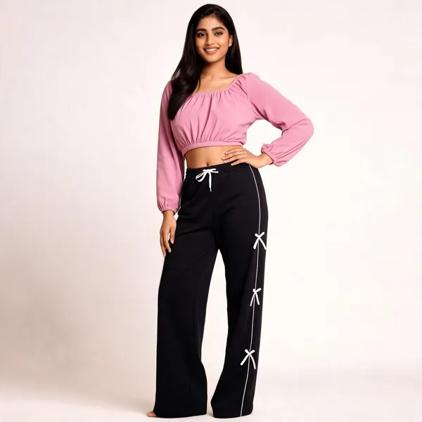 Black_Wide_Leg_Bow_Detail_Track_Pants_For_Girls