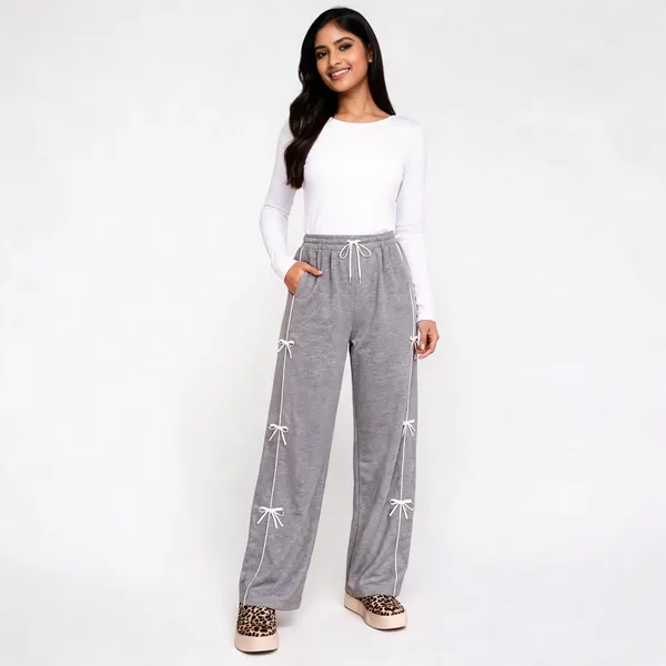 Grey_Cotton_Blend_Wide_Leg_Drawstring_Lounge_Pants_For_Girls