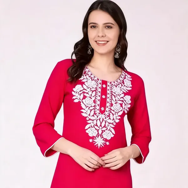 Pink_Cotton_Embroidered_Straight_Kurta_For_Women