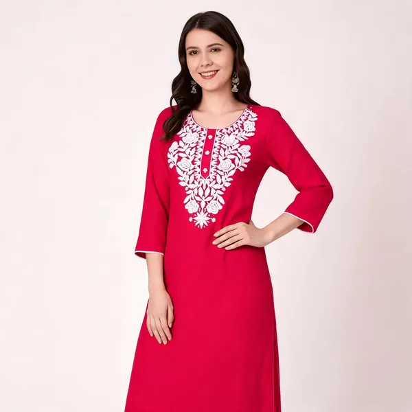 Pink_Cotton_Embroidered_Straight_Kurta_For_Women