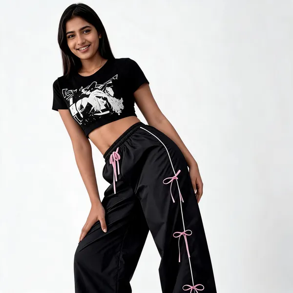 Black_Wide_Leg_Pants_With_Pink_Bow_Tie_Side_Detail_For_Girls