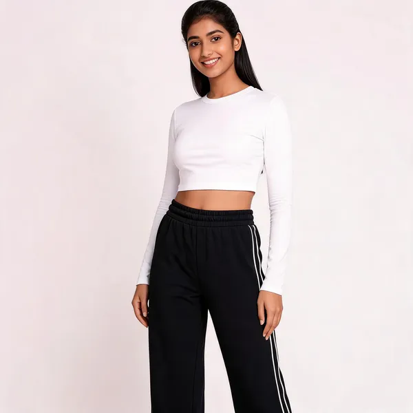Black_Wide_Leg_Track_Pants_With_White_Side_Stripe_For_Girls