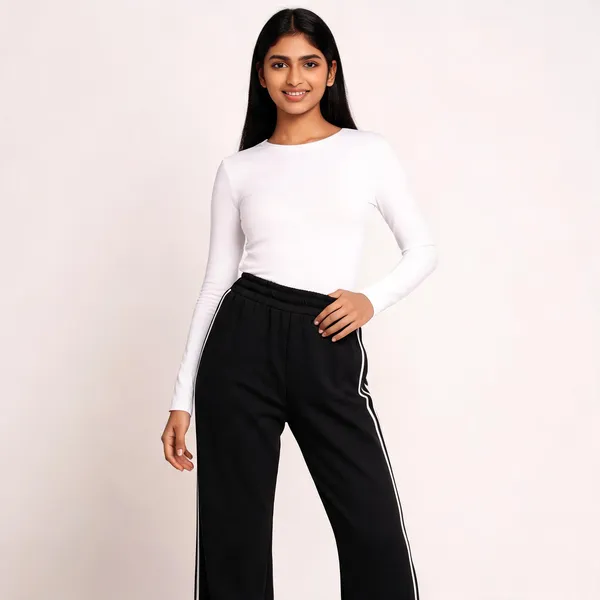 Black_Wide_Leg_Track_Pants_With_White_Side_Stripe_For_Girls