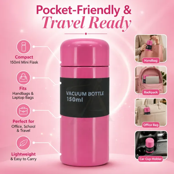 150ml_Stainless_Steel_Vacuum_Insulated_Bottle_|_Double_Wall_Flask_|_Leakproof_Hot_&_Cold_Water_Bottle_|_BPA_Free_Travel_Bottle_for_Office,_School,_Kids_&_Outdoor