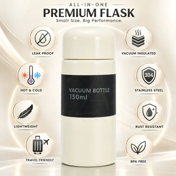 150ml_Stainless_Steel_Vacuum_Insulated_Bottle_|_Double_Wall_Flask_|_Leakproof_Hot_&_Cold_Water_Bottle_|_BPA_Free_Travel_Bottle_for_Office,_School,_Kids_&_Outdoor
